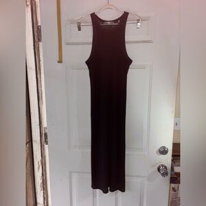 Kith black ribbed tank maxi dress size L